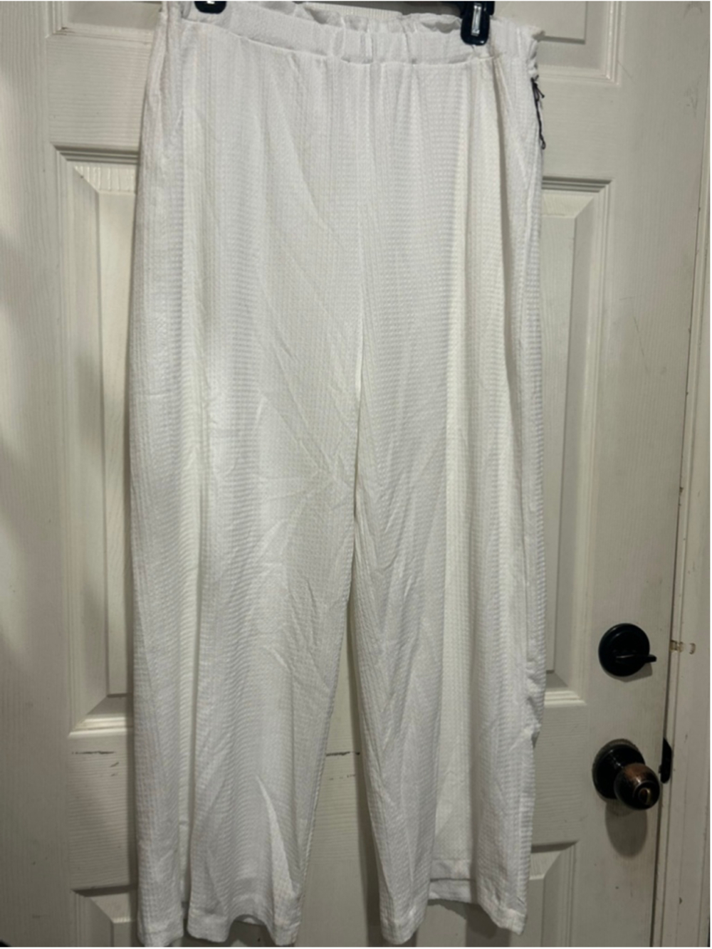 Women's Crosby White Wide Leg Pants L